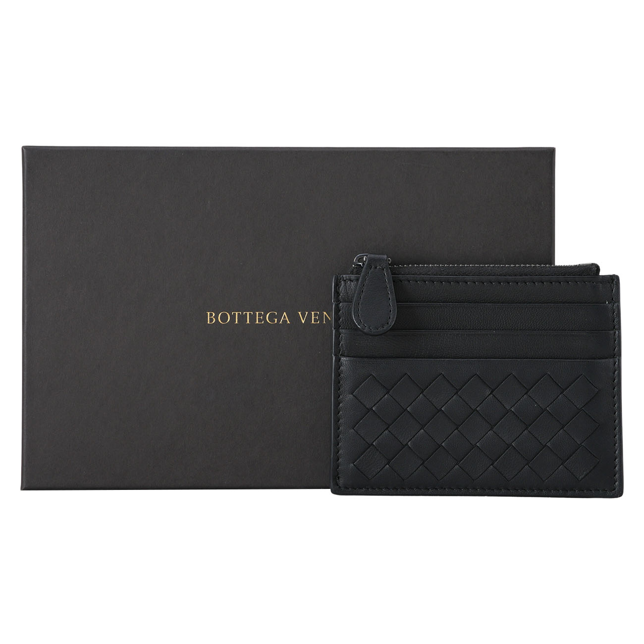 BOTTEGA VENETA(USED)보테가베네타 인트레치아토 지퍼 카드홀더